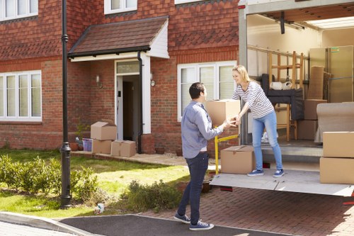 Customer choosing a secure Movers Harrow payment method online