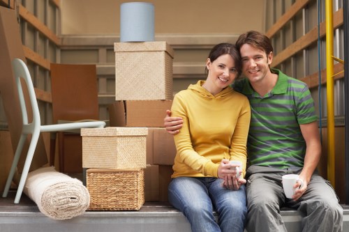 Truck hire for home removals in a Harrow residential street