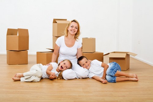 Assorted moving boxes and protective packing supplies for local customers