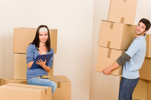 Loading household items into a removals van in Harrow