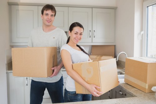 Loading commercial items for a business move in Harrow